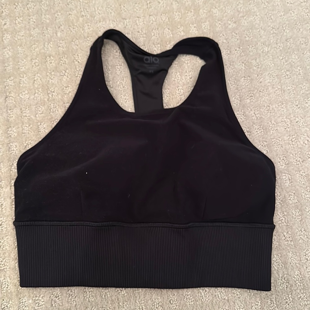 Alo Yoga Alo Soft Black Long Bra Size XS
